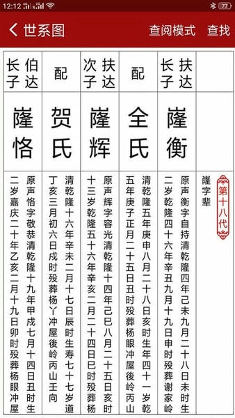 怀恩家谱截图2