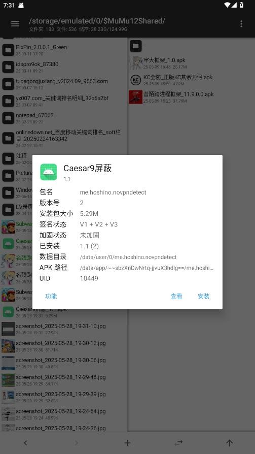 Caesar9屏蔽截图2
