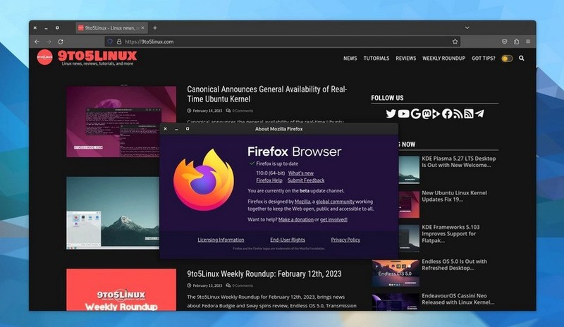 关于火狐浏览器 Firefox 110 稳定版发布：支持从 Opera、Vivaldi 导入数据。