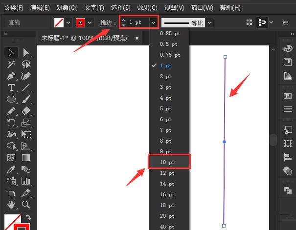 分享ai怎么设置线条宽度比例-ai设置线条宽度比例的方法。