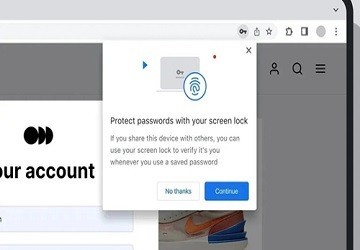 教你谷歌Chrome浏览器 桌面端引入新API：填充密码前可通过指纹进行认证。