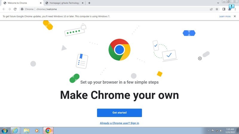 说说谷歌 Chrome 浏览器现已停止对Win7、Win8和Win8.1的支持。