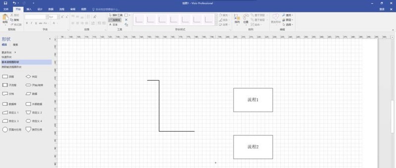 今天分享Microsoft Office Visio中使用默认有箭头连接线的具体操作步骤。